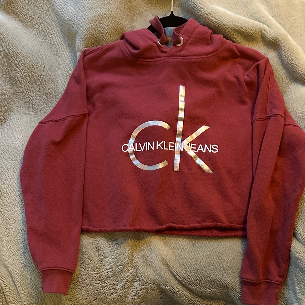 Calvin Klein Jeans Women's Red Cowl Neck Sweater